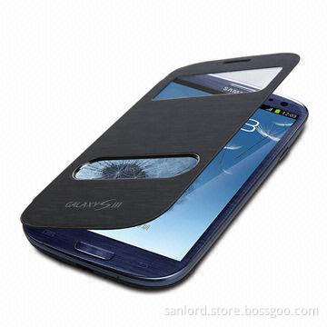 Flip Cover for Samsung Galaxy S3 i9300, with Double Touch Windows